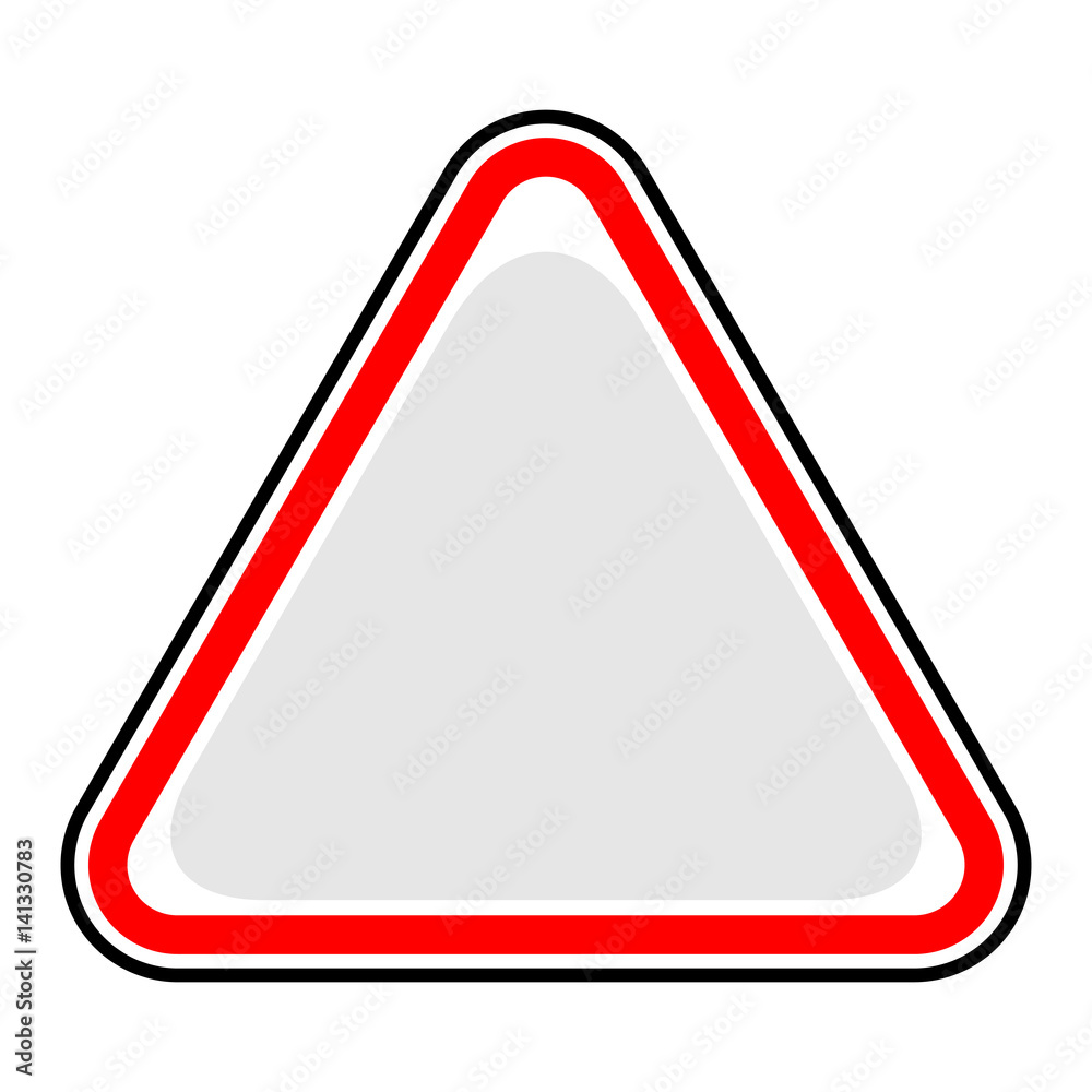 Blank Sign Triangular Sticker Blank Sign Triangular Sticker