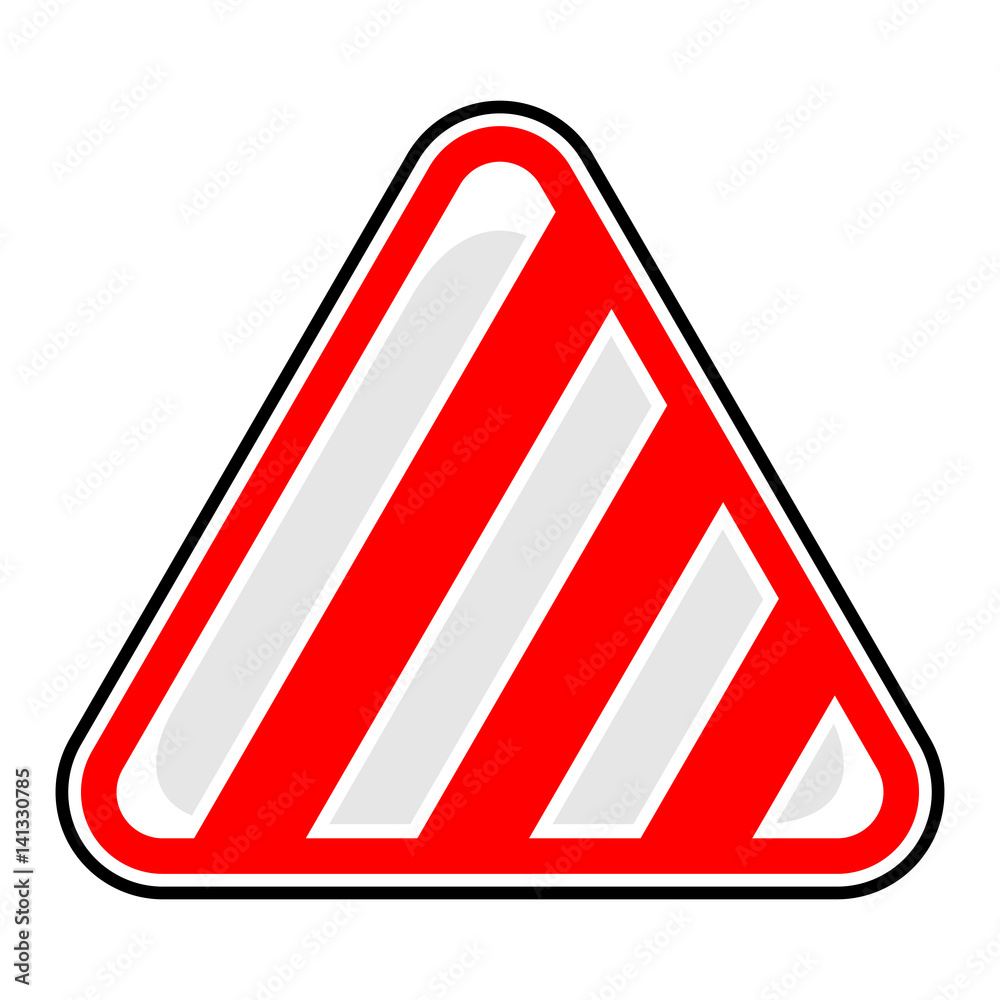 Stripes Road Sign Barricade Tape Sticker
