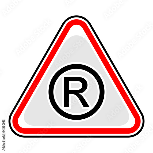 Free Download Registered Trademark Sign Triangular Sticker - GFXLoad