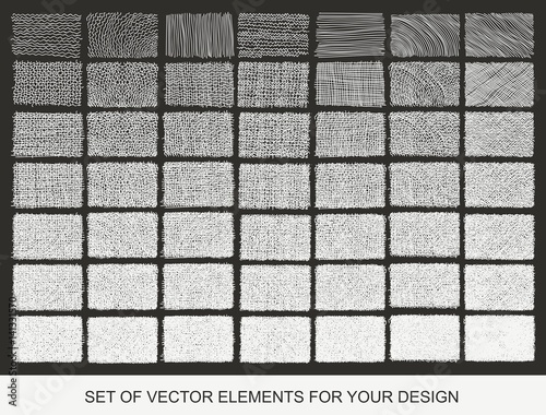 Set drawing gradient texture brushes. Hand-drawn abstract design elements. vector Collection of backgrounds