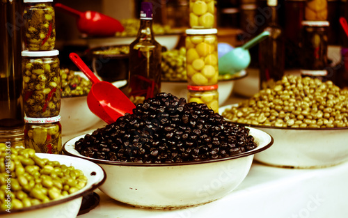 Olives in oriental markets