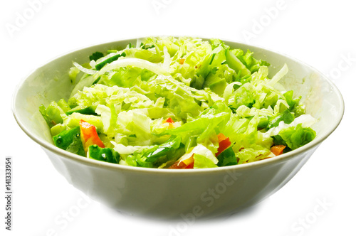 Wallpaper Mural Fresh salad from tomatoes, cucumber, pepper, olive oil, cabbage Torontodigital.ca