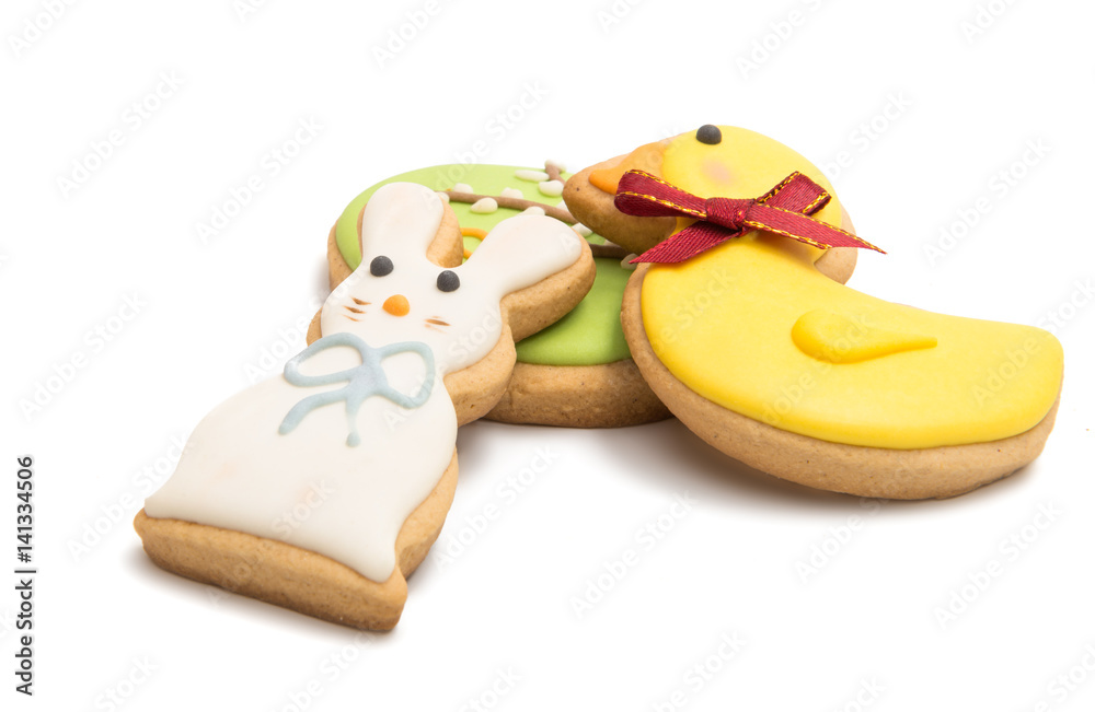 Easter biscuits isolated