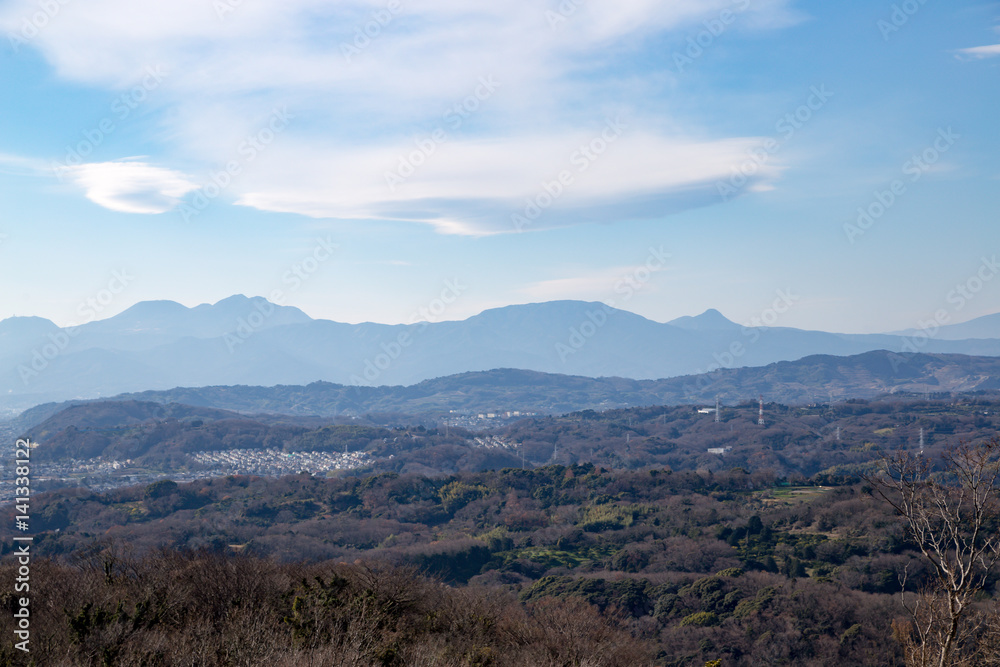 湘南平から眺める富士山