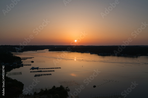 Ago bay in sunrise time,Iseshima area,mie prefecture,tourism of japan
