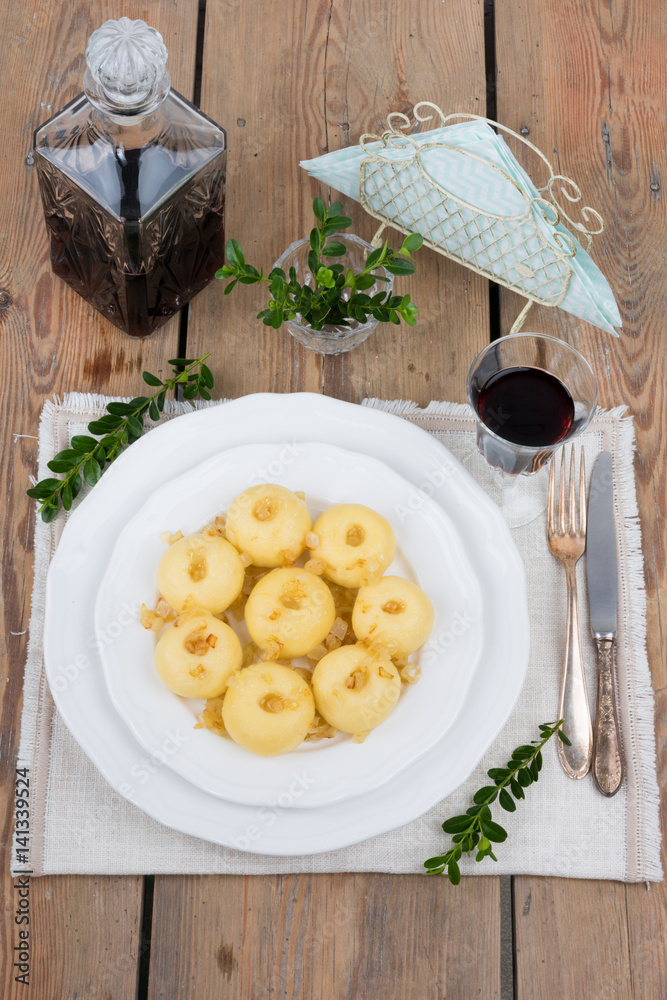 Silesian potato dumplings Silesian potato dumplings