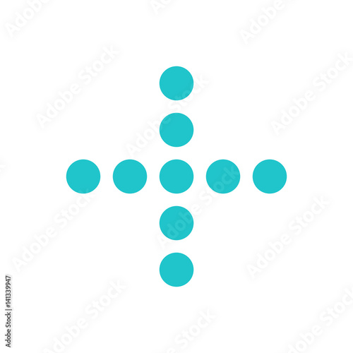 Digital plus sign display board round dot