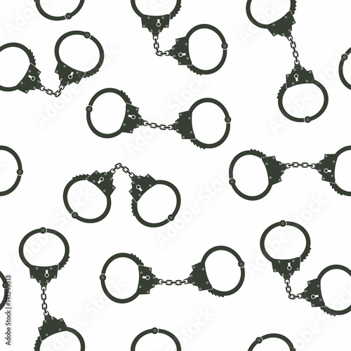 seamless pattern with handcuffs for your design