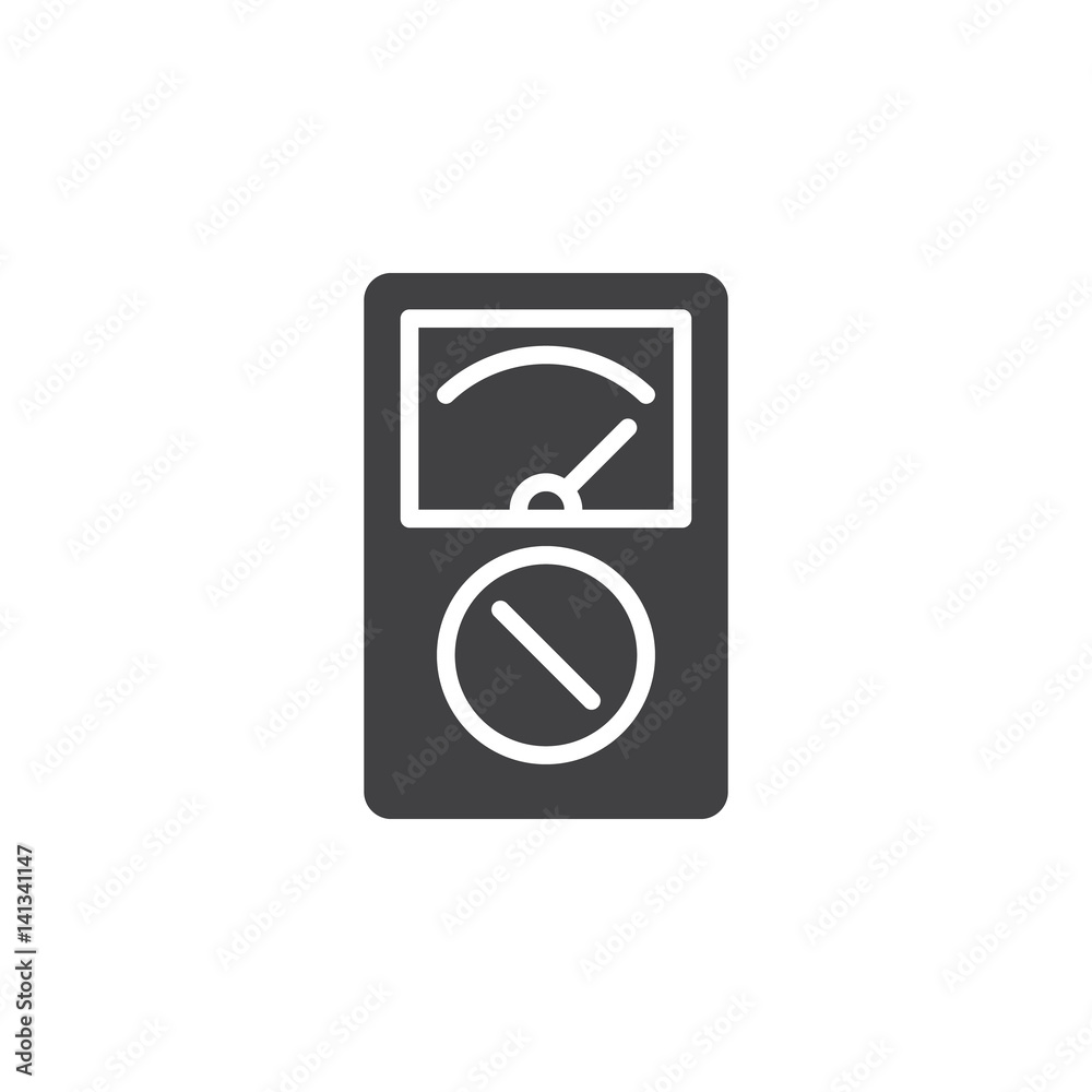 Analog multimeter icon vector, filled flat sign, solid pictogram isolated on white. Symbol, logo illustration. Pixel perfect Analog multimeter icon vector, filled flat sign, solid pictogram isolated on white. Symbol, logo illustration. Pixel perfect