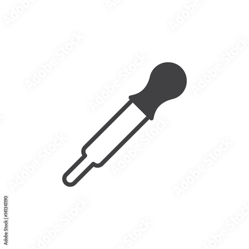 Pipette, color picker icon vector, filled flat sign, solid pictogram isolated on white. Eyedropper symbol, logo illustration. Pixel perfect