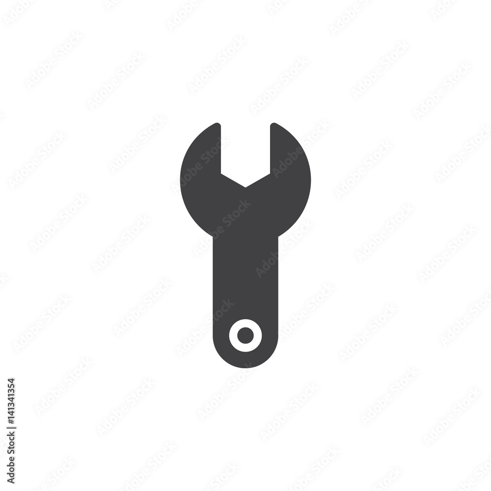 Wrench icon vector, filled flat sign, solid pictogram isolated on white. Symbol, logo illustration. Pixel perfect Wrench icon vector, filled flat sign, solid pictogram isolated on white. Symbol, logo illustration. Pixel perfect