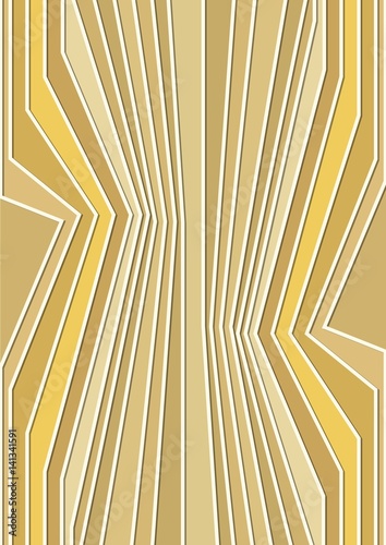 Abstract vertical background with angled yellow stripes in cubist surrealist style