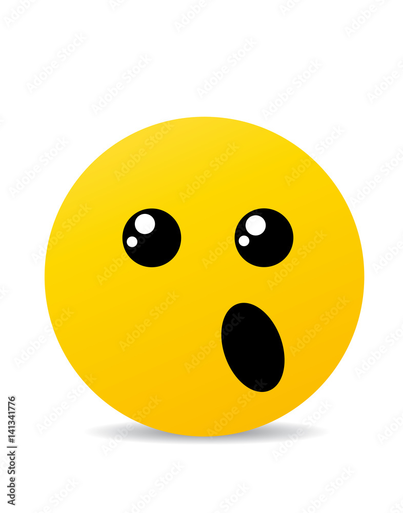 Fototapeta premium Modern yellow laughing happy smile