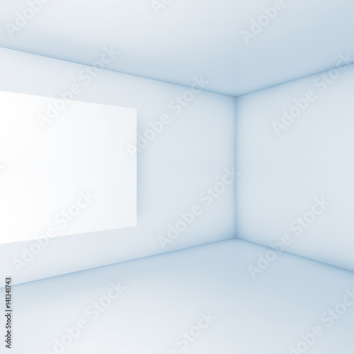Fototapeta Naklejka Na Ścianę i Meble -  Abstract 3d empty interior, white walls