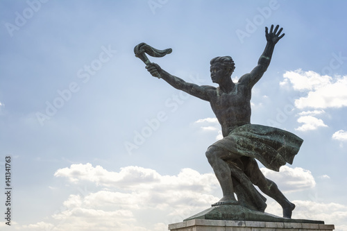 Photography Liberty Statue (Freedom Statue) On Gellert Hill in Budapest, Hungary