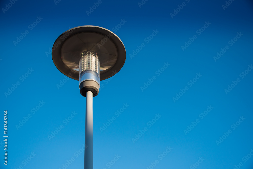 A beautiful modern lamppost and blue sky A beautiful modern lamppost and blue sky