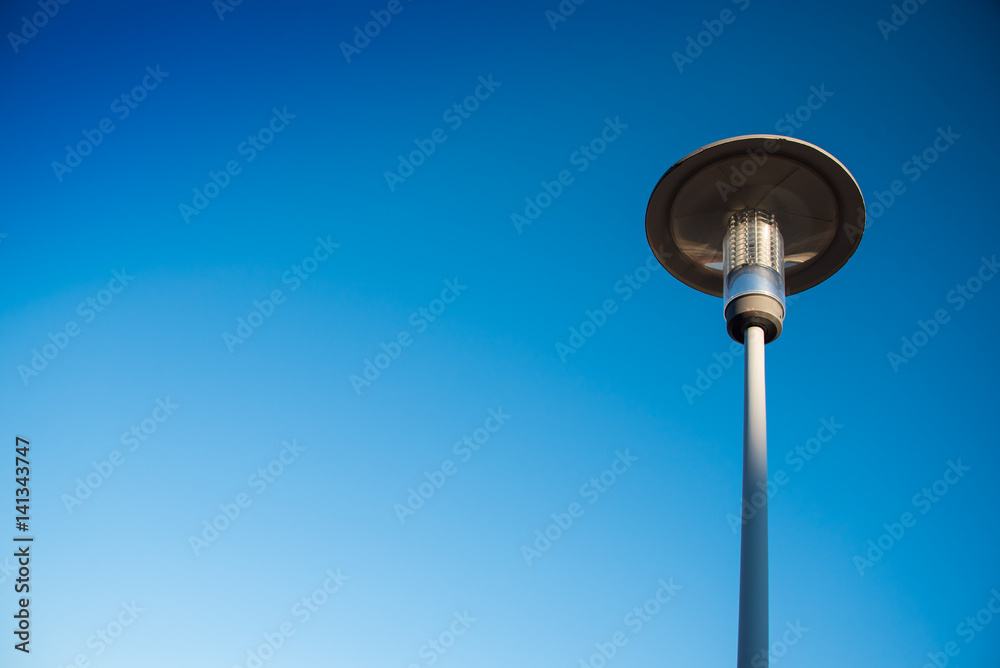 A beautiful modern lamppost and blue sky A beautiful modern lamppost and blue sky