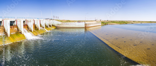 The Kokaral dam in the Aral Sea.