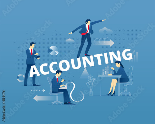 Financial accounting typographic poster