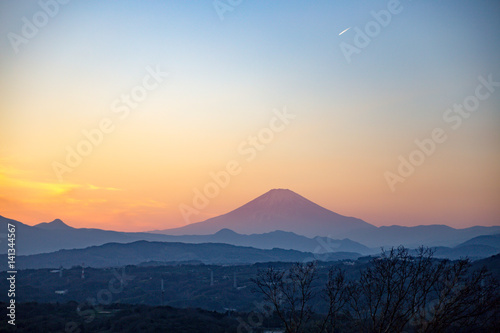湘南平から眺める富士山