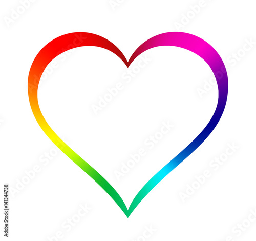 Fotografie Corazón arcoíris