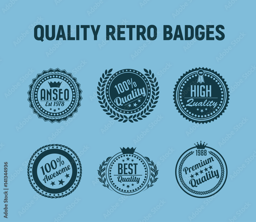 Obraz premium quality retro badges set