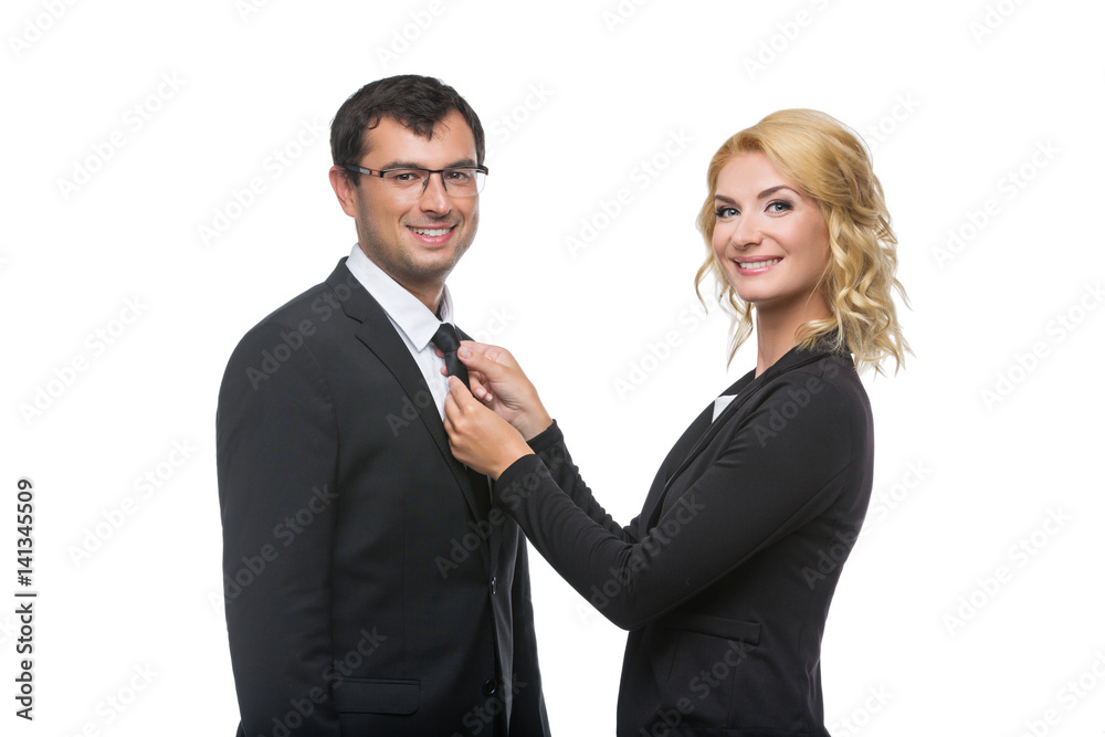 Businessman and woman