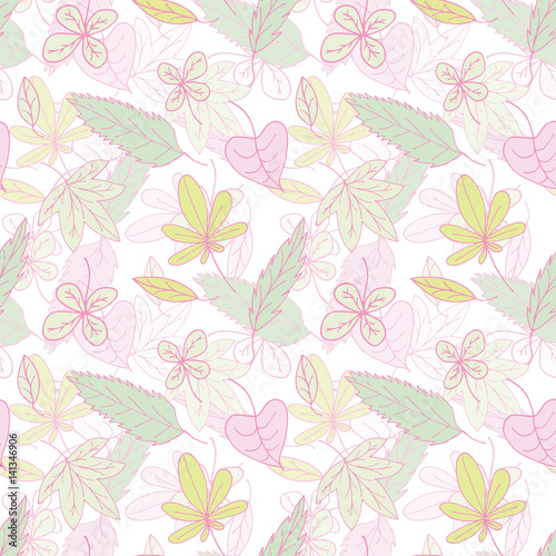 Wallpaper Mural Leaves eamless pattern Torontodigital.ca