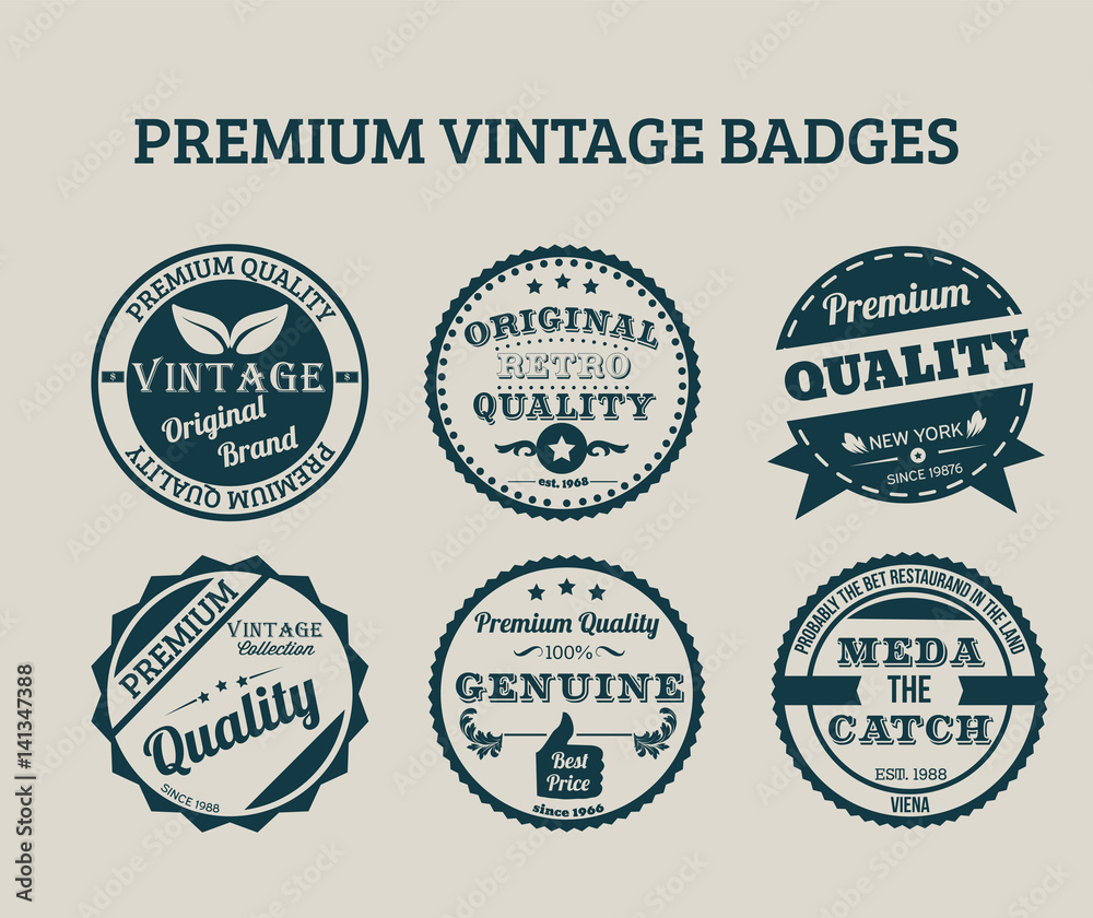 Premium Vintage Badges set