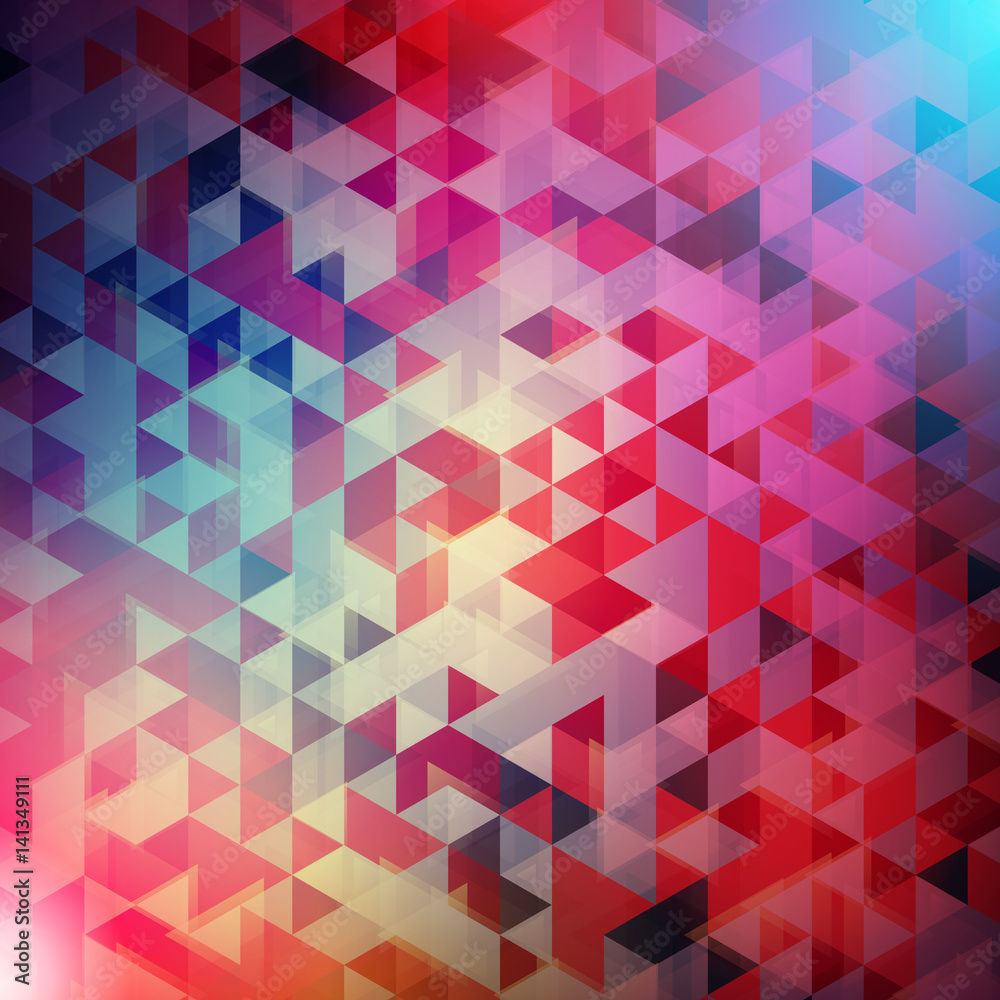 Abstract vector background. Colorful triangle background for wallpaper, flyer, poster, banner templates