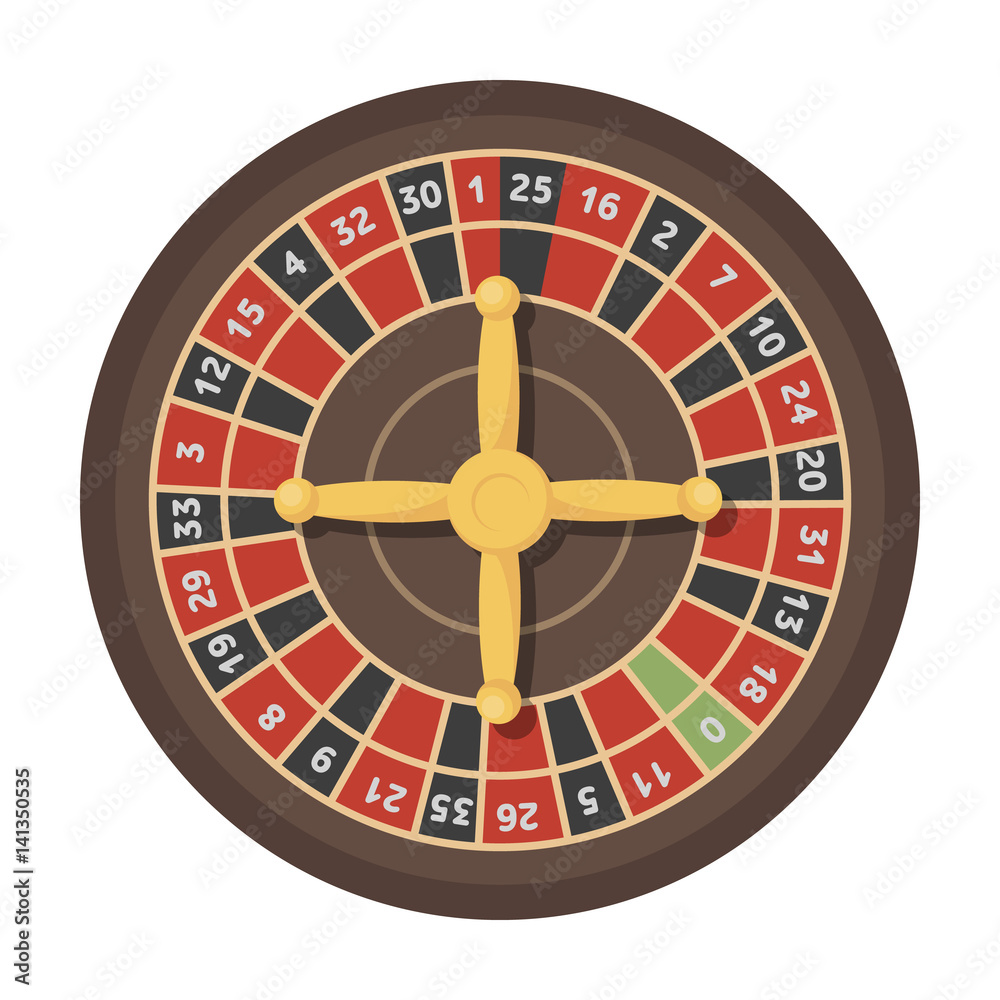 Roulette with red and black cells. The most casino game in world.Kasino single icon cartoon style vector symbol stock illustration. Stock Vector | Adobe Stock