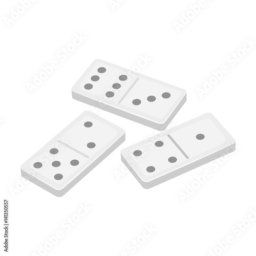 Dominoes for playing in the casino. Gambling for money.Kasino single icon in cartoon style vector symbol stock illustration.