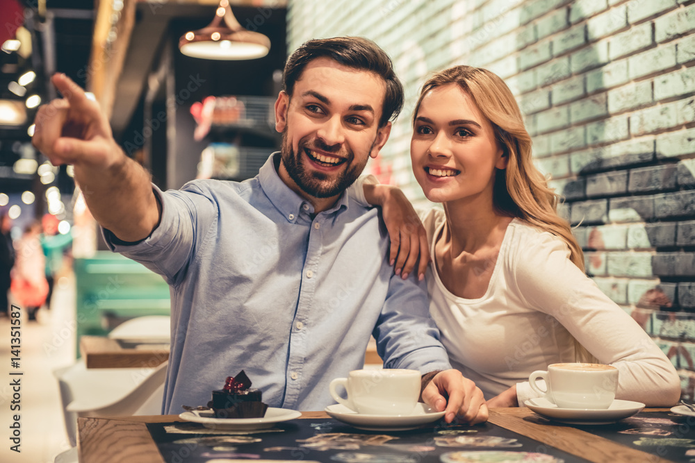Couple drinking coffee Couple drinking coffee