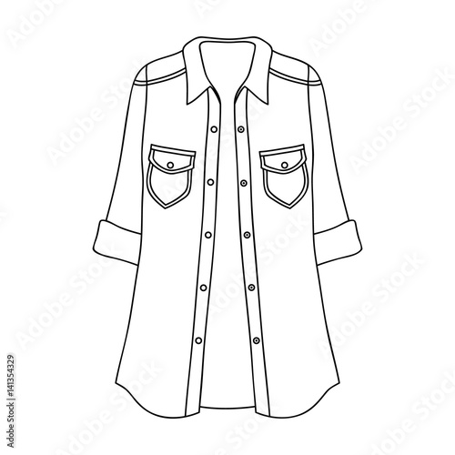 Green Women s jacket with buttons and short sleeves. Casual wear for the stylish woman.Women clothing single icon in outline style vector symbol stock illustration.