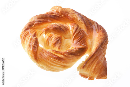 Bread twist isolated on white background