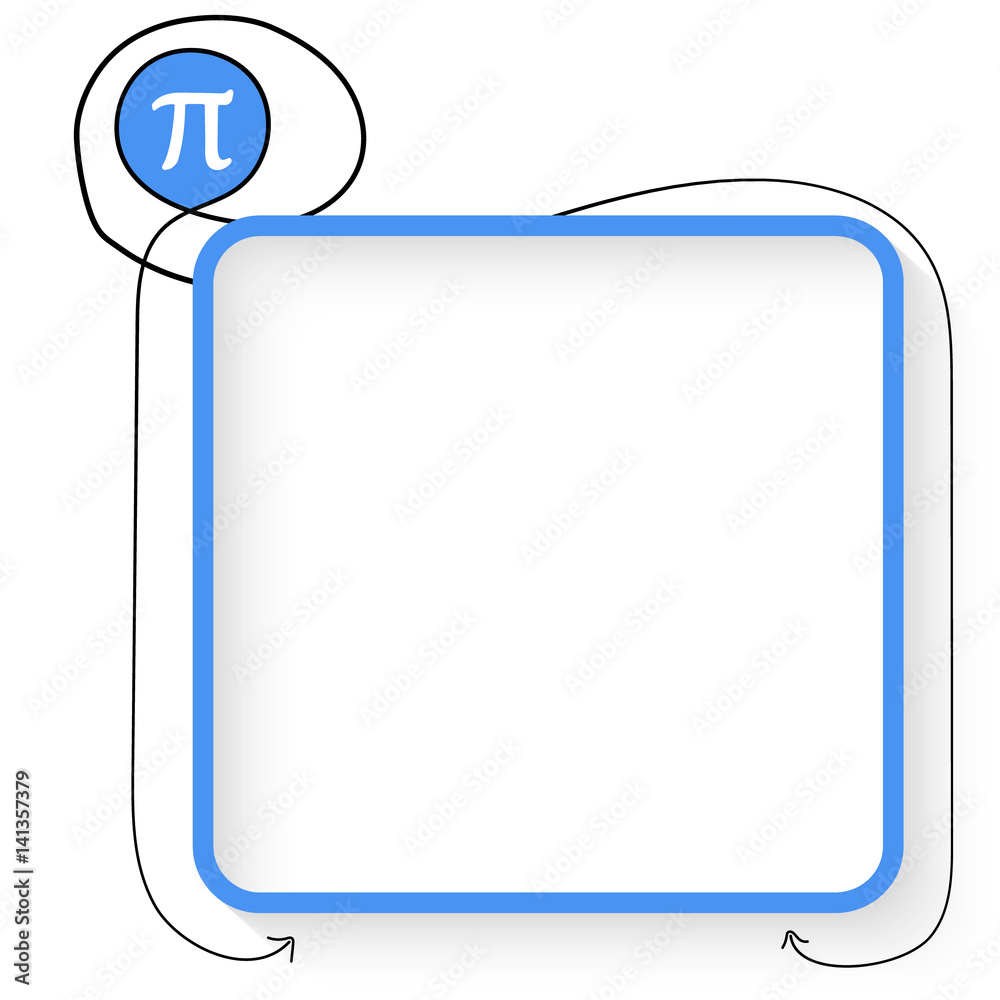A blue text box and pi symbol Stock Vector | Adobe Stock