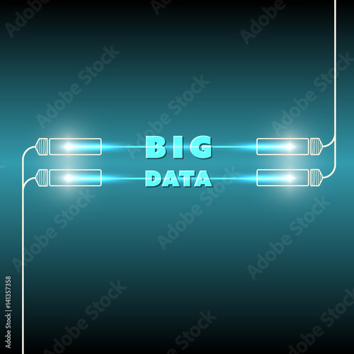 Bulb symbol with the words big data