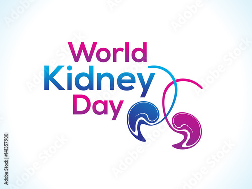 abstract world kidney day text