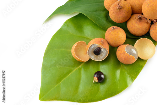 longan fruit isolated on white