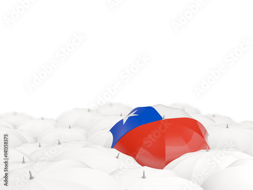 Umbrella with flag of chile