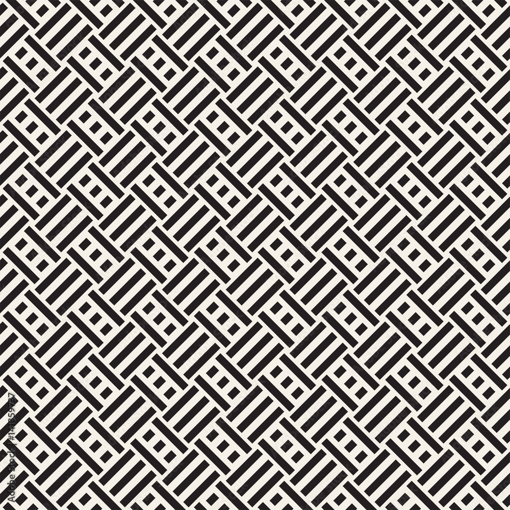 Abstract Geometric Pattern With Stripes Lattice. Seamless Vector Background