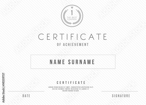 Vector Certificate Template Design with Luxury Best Company Award