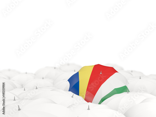 Umbrella with flag of seychelles
