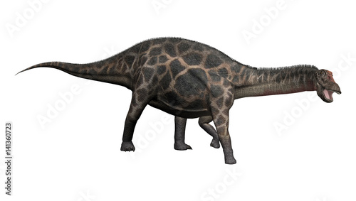 3D Rendering Dinosaur Dicraeosaurus on White