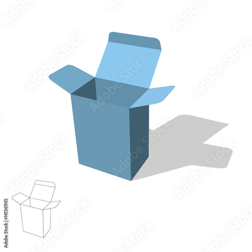 Opened box. Isolated on whi...