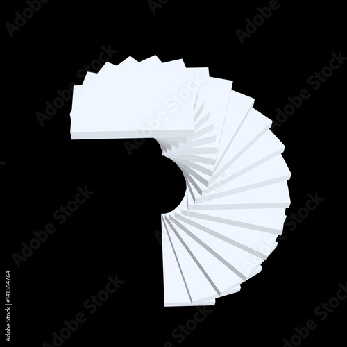 Spiral staircase. Isolated ...