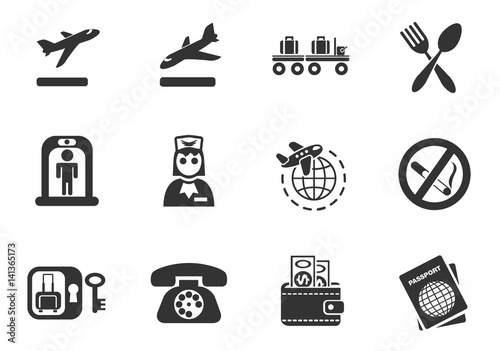 airport icon set