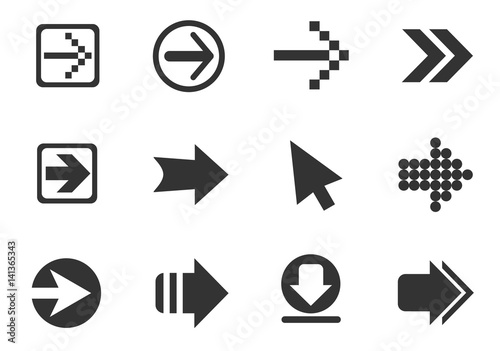 arrows icon set photo