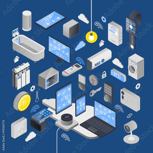 IOT Internet Of Things Isometric Composition