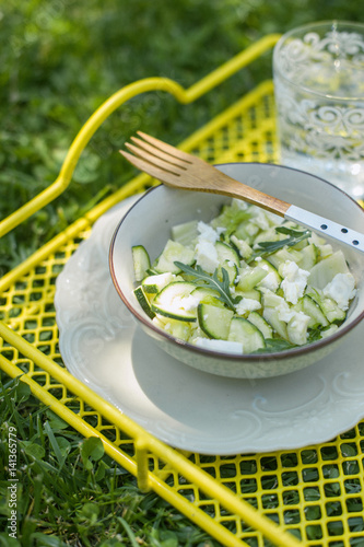 zucchini and feta cheese salad